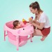 Bathtubs Freestanding A Cartoon Collapsible Bath tub for Children That can be Seated Against rollovers (Color : Pink) - B07H7KMLM3